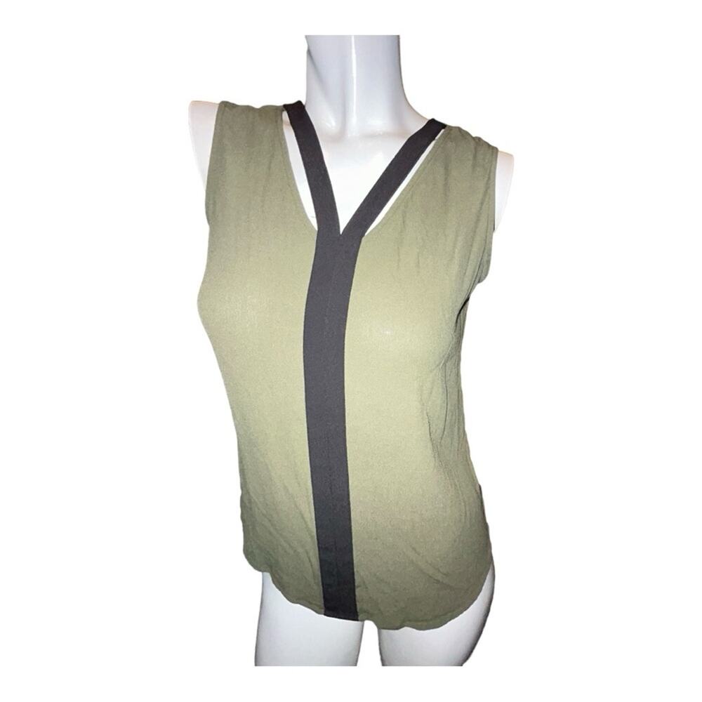 Metaphor - Sleeveless Olive Blouse by Metaphor, Size Small - Picture 8 of 8